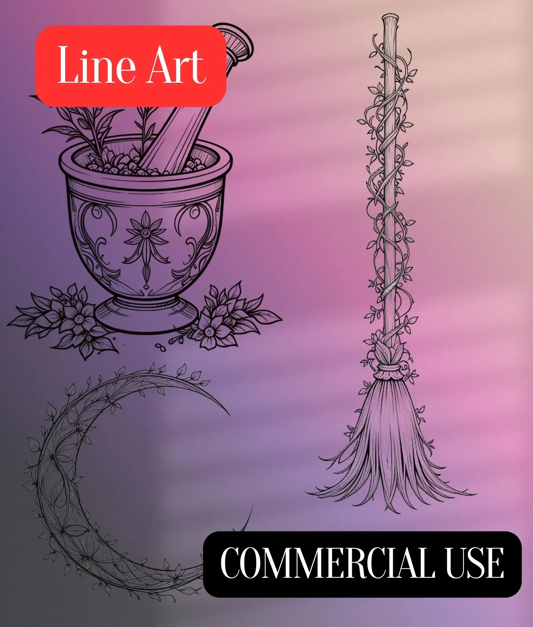 Forest Witch Apothecary Clipart Bundle - CraftNest - Digital Crafting and Art
