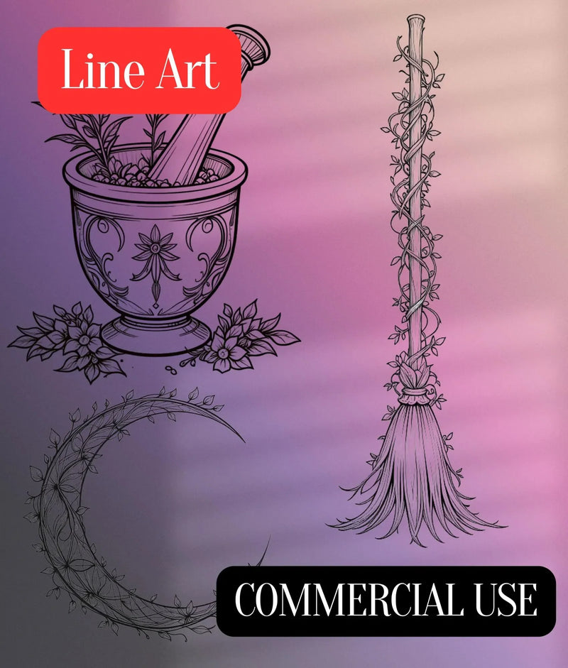 Forest Witch Apothecary Clipart Bundle - CraftNest - Digital Crafting and Art
