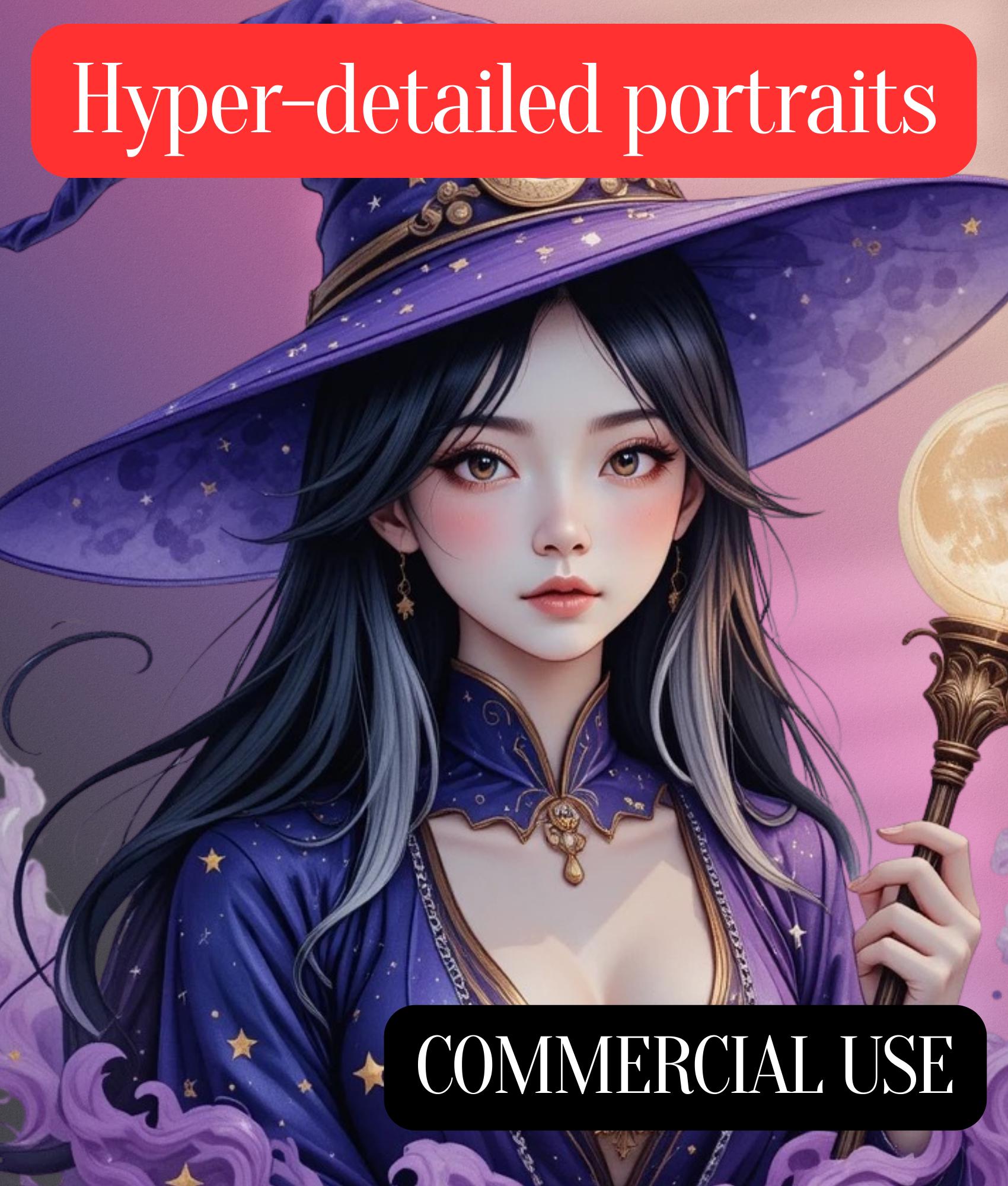 Asian Witch Clipart Bundle