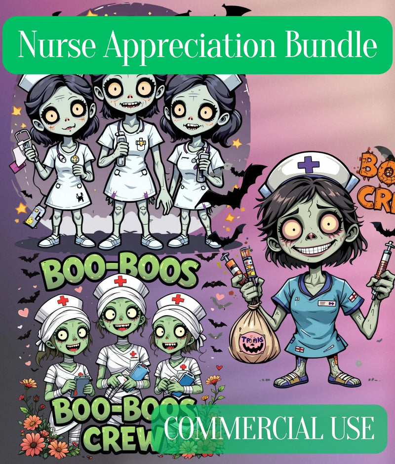 Zombie Nurse Clipart Bundle - CraftNest - Digital Crafting and Art