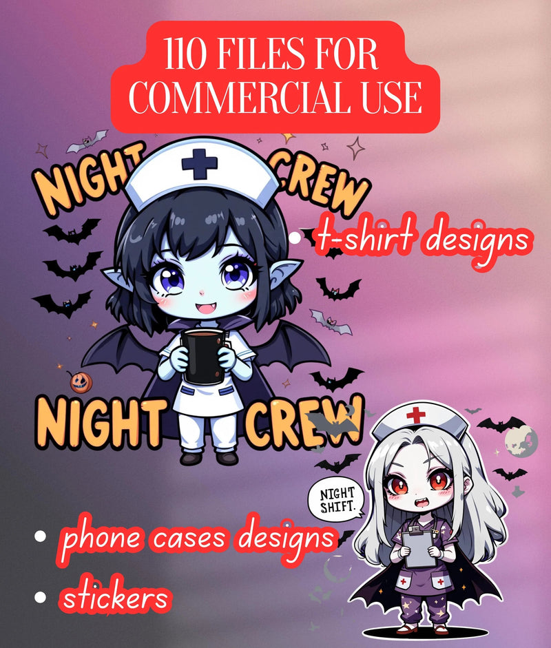 Vampire Nurse Clipart Bundle - CraftNest - Digital Crafting and Art