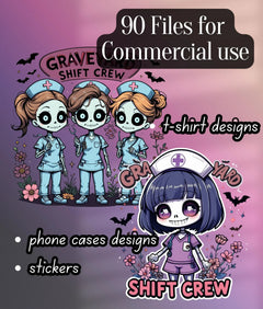 Skeleton Nurse Clipart Bundle - CraftNest - Digital Crafting and Art