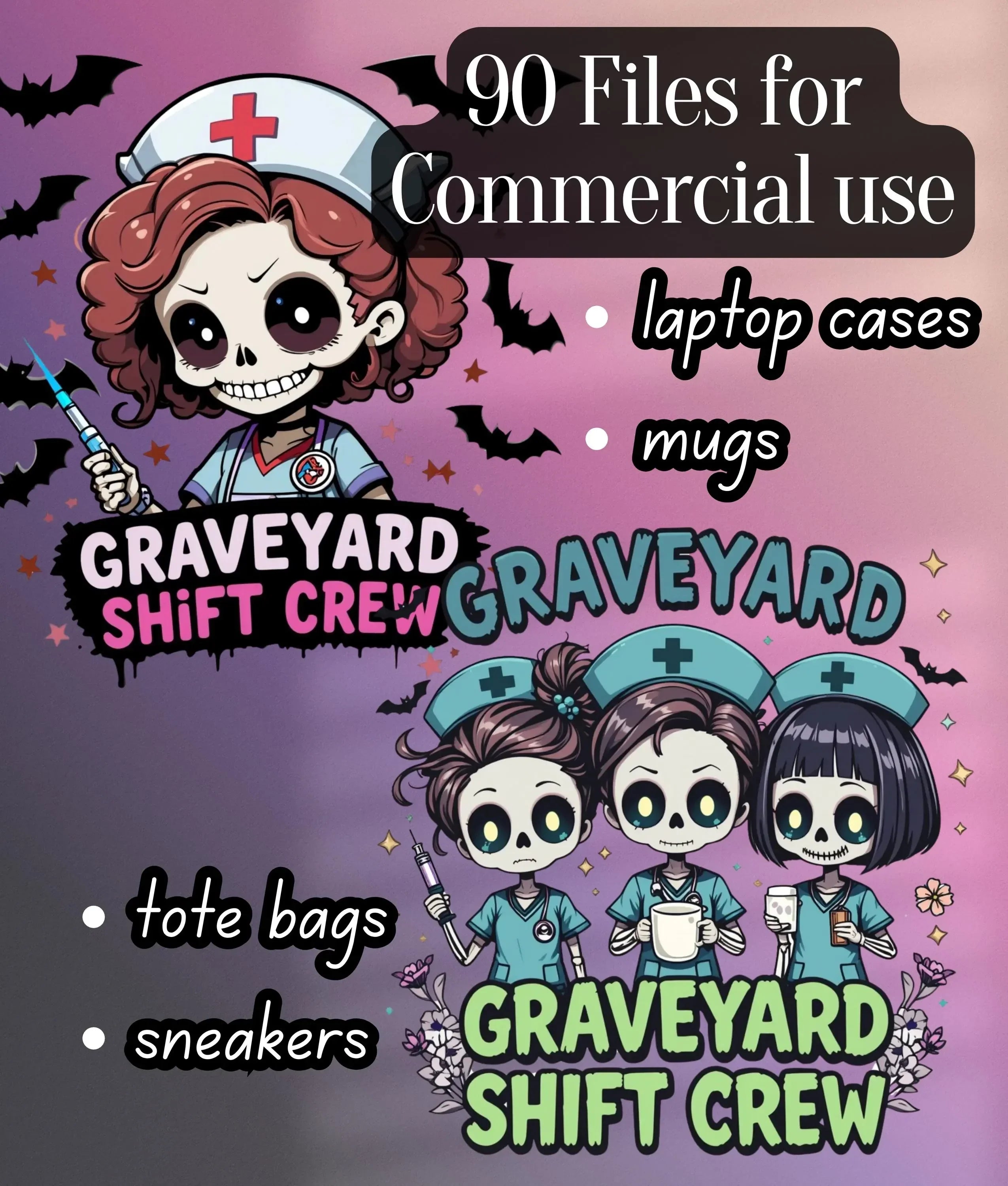 Skeleton Nurse Clipart Bundle - CraftNest - Digital Crafting and Art