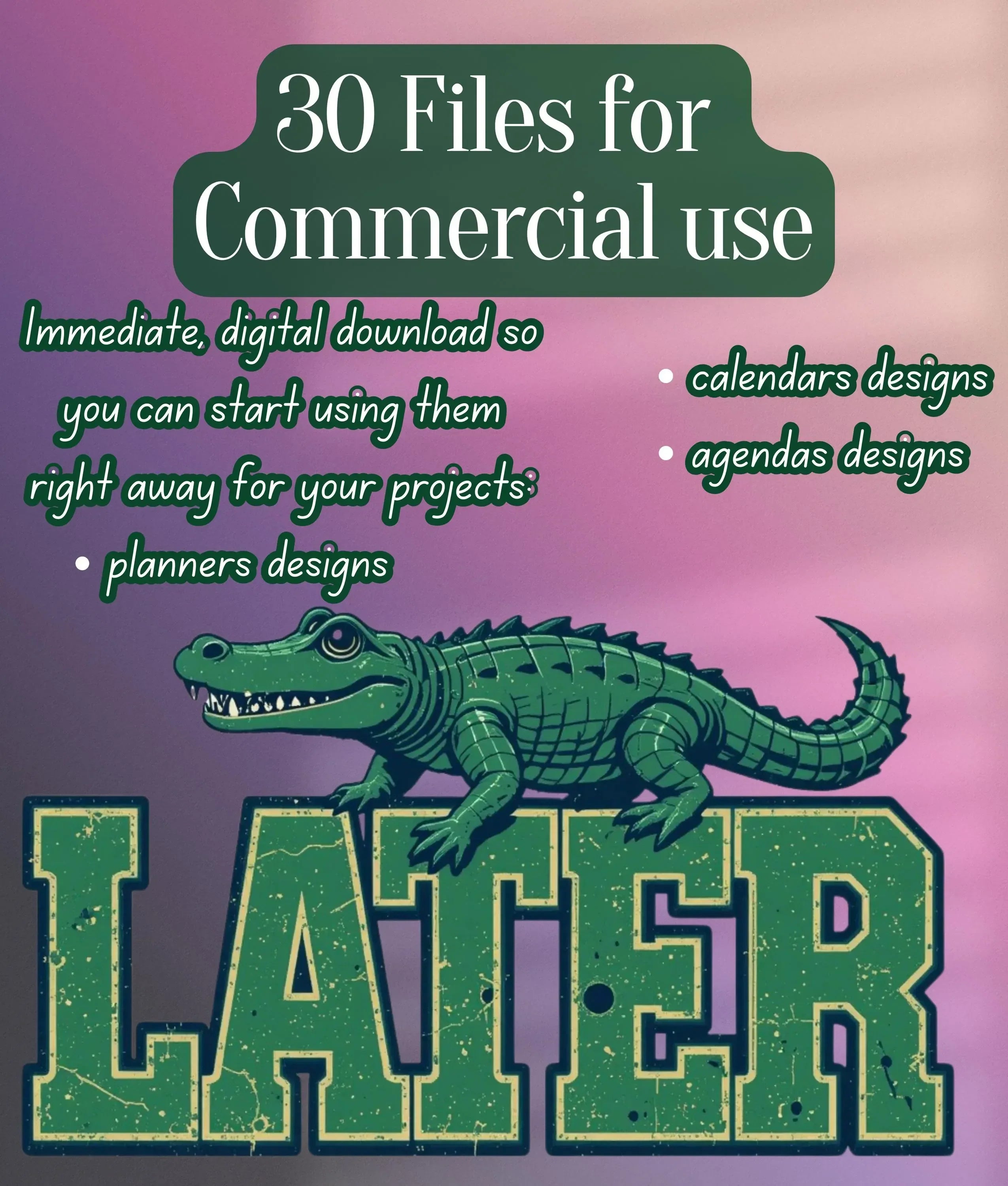 Retro Alligator SVG Bundle - CraftNest - Digital Crafting and Art