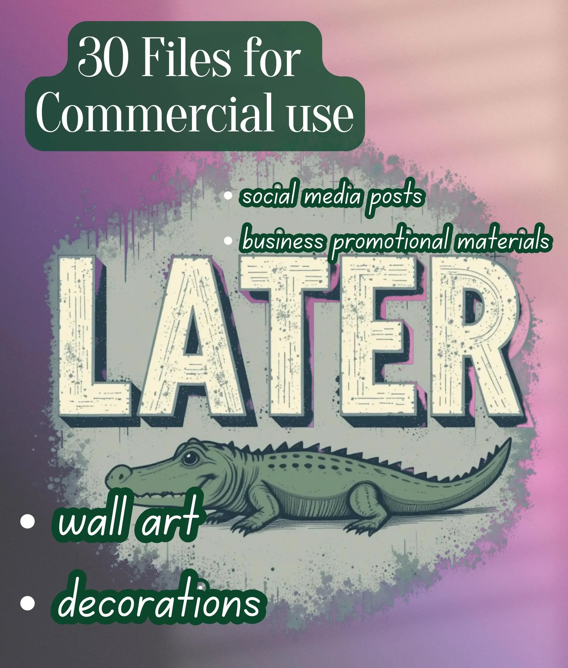 Retro Alligator SVG Bundle - CraftNest - Digital Crafting and Art
