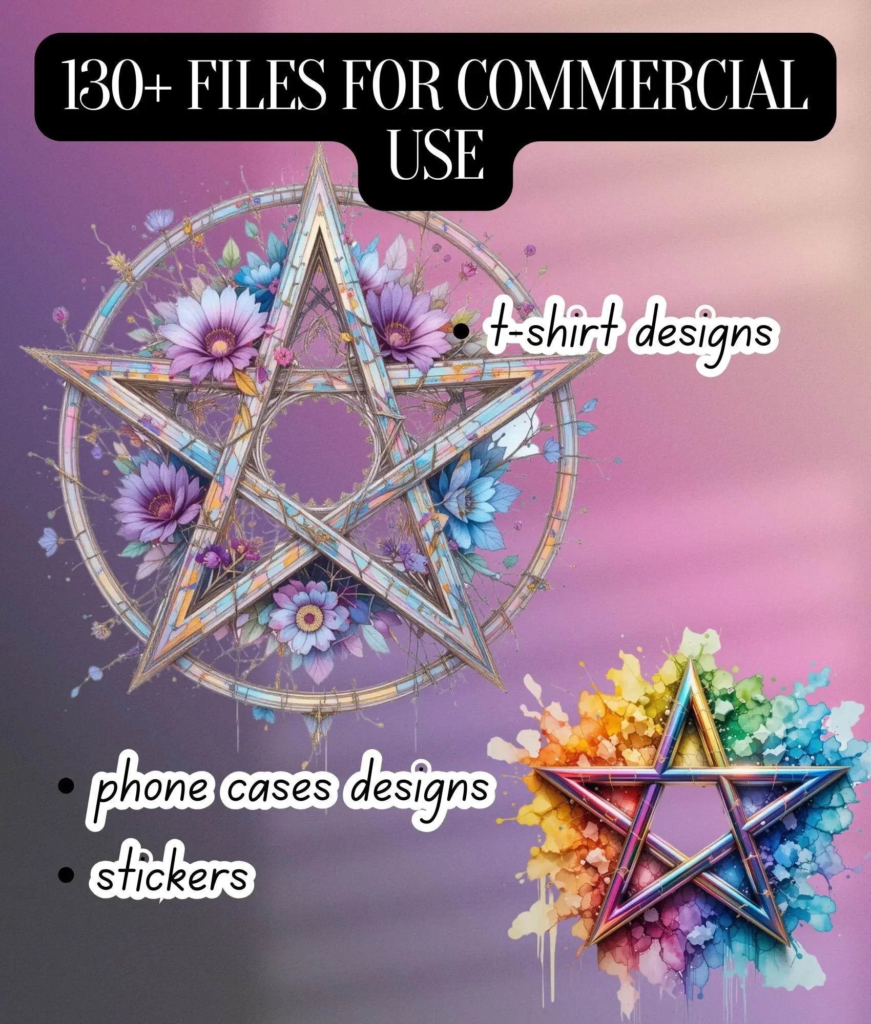 Wiccan Holographic Clipart Bundle - CraftNest - Digital Crafting and Art