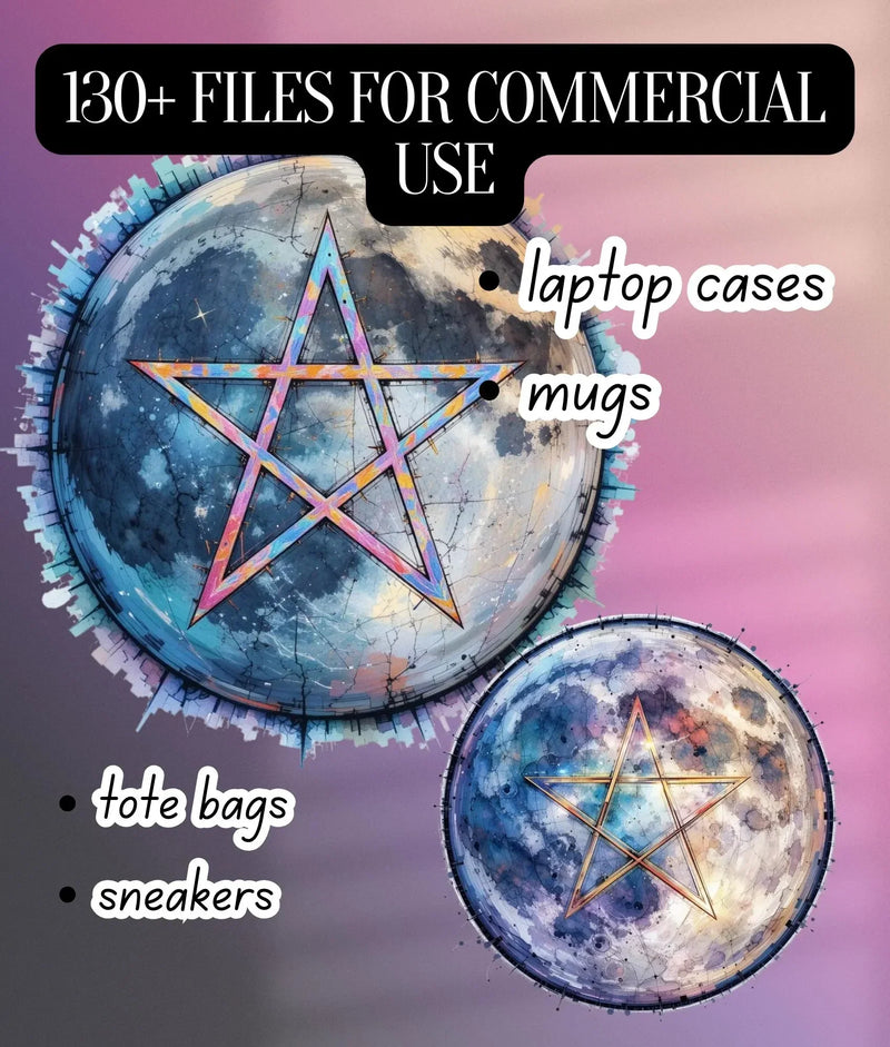 Wiccan Holographic Clipart Bundle - CraftNest - Digital Crafting and Art