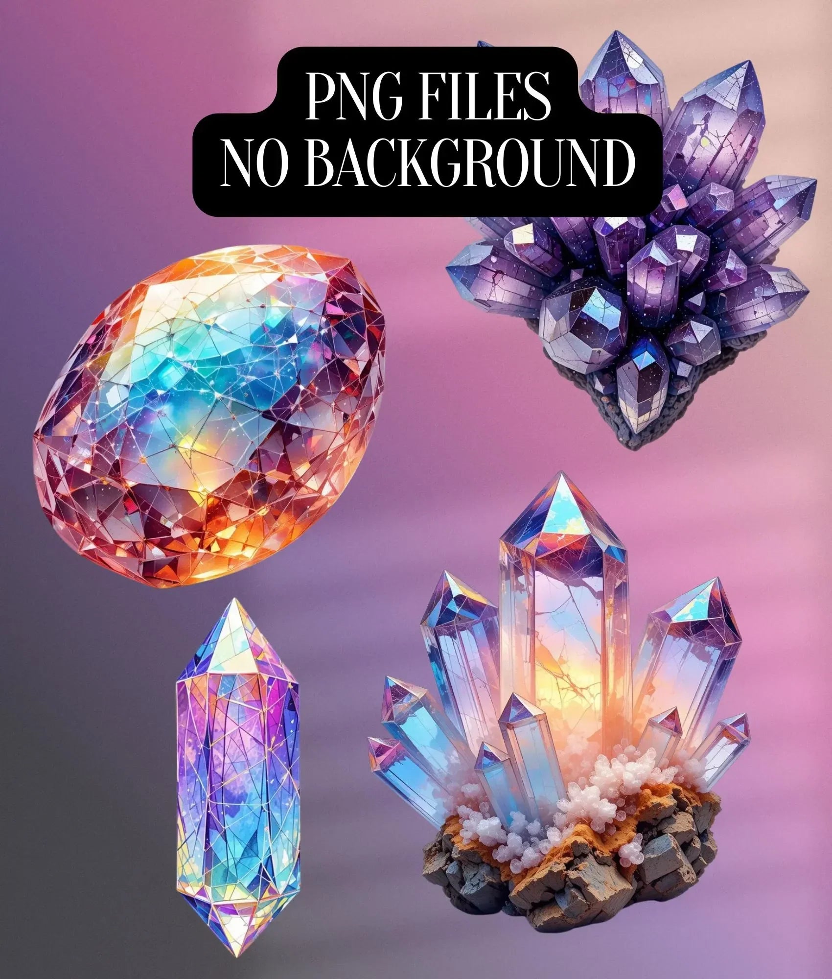 Wiccan Holographic Clipart Bundle - CraftNest - Digital Crafting and Art