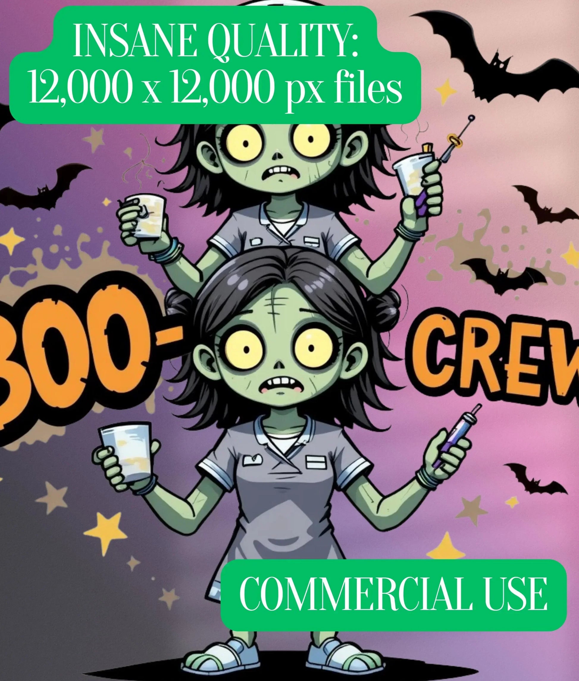 Zombie Nurse Clipart Bundle - CraftNest - Digital Crafting and Art
