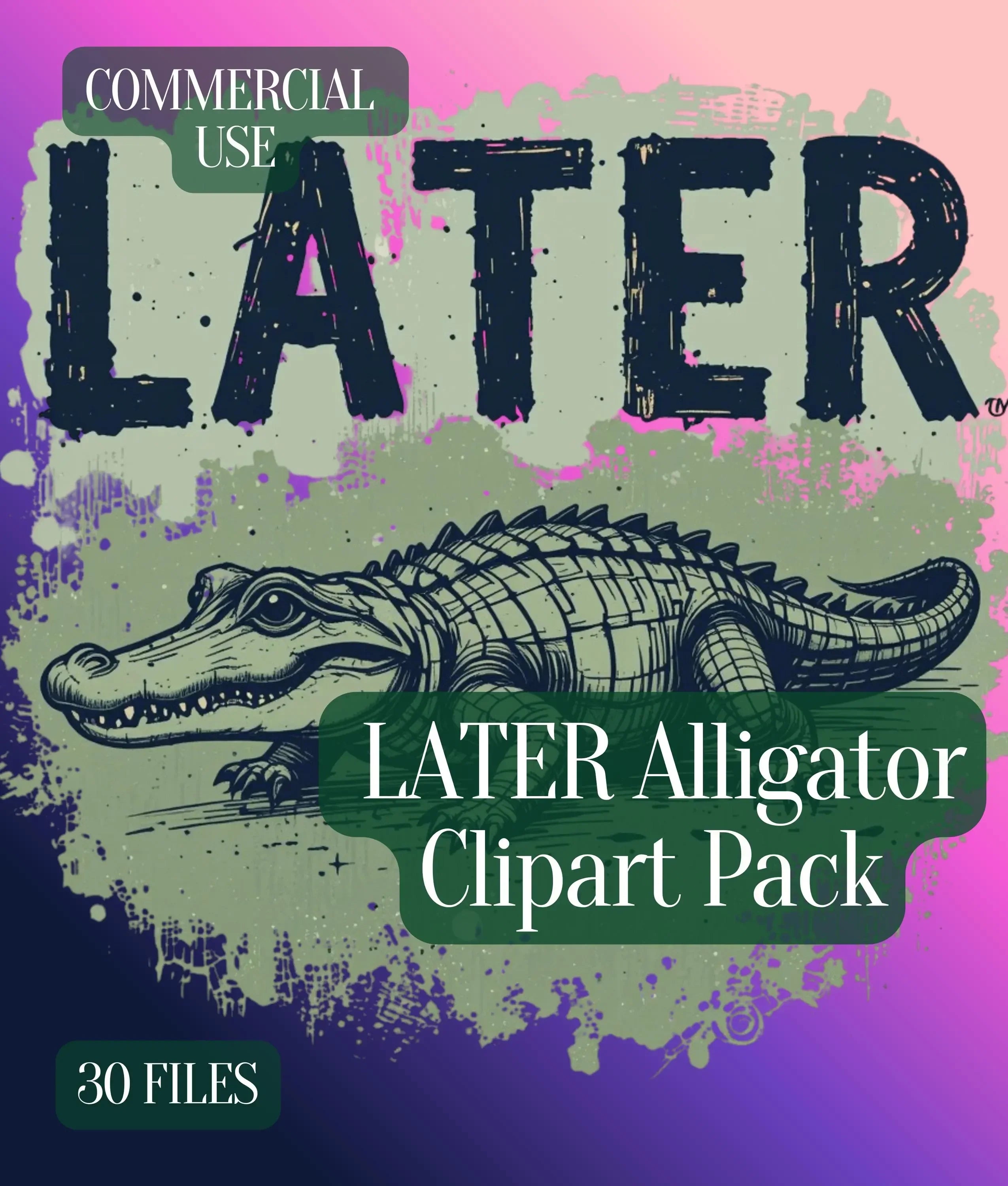 Retro Alligator SVG Bundle - CraftNest - Digital Crafting and Art