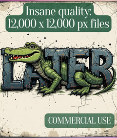 Retro Alligator SVG Bundle - CraftNest - Digital Crafting and Art