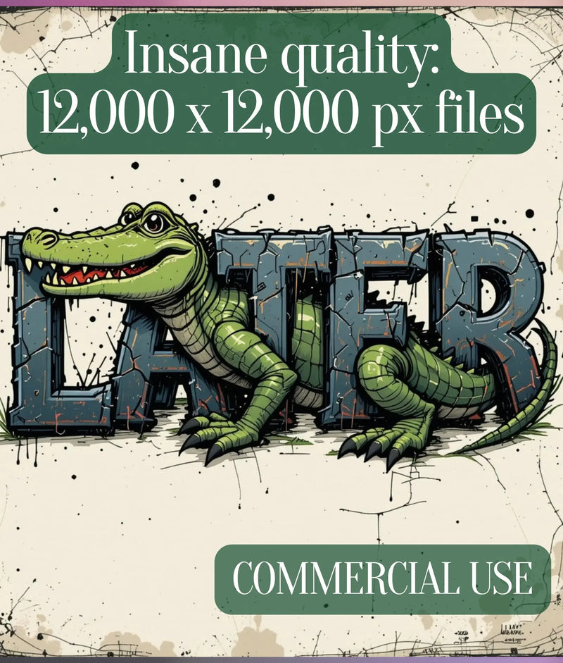 Retro Alligator SVG Bundle - CraftNest - Digital Crafting and Art