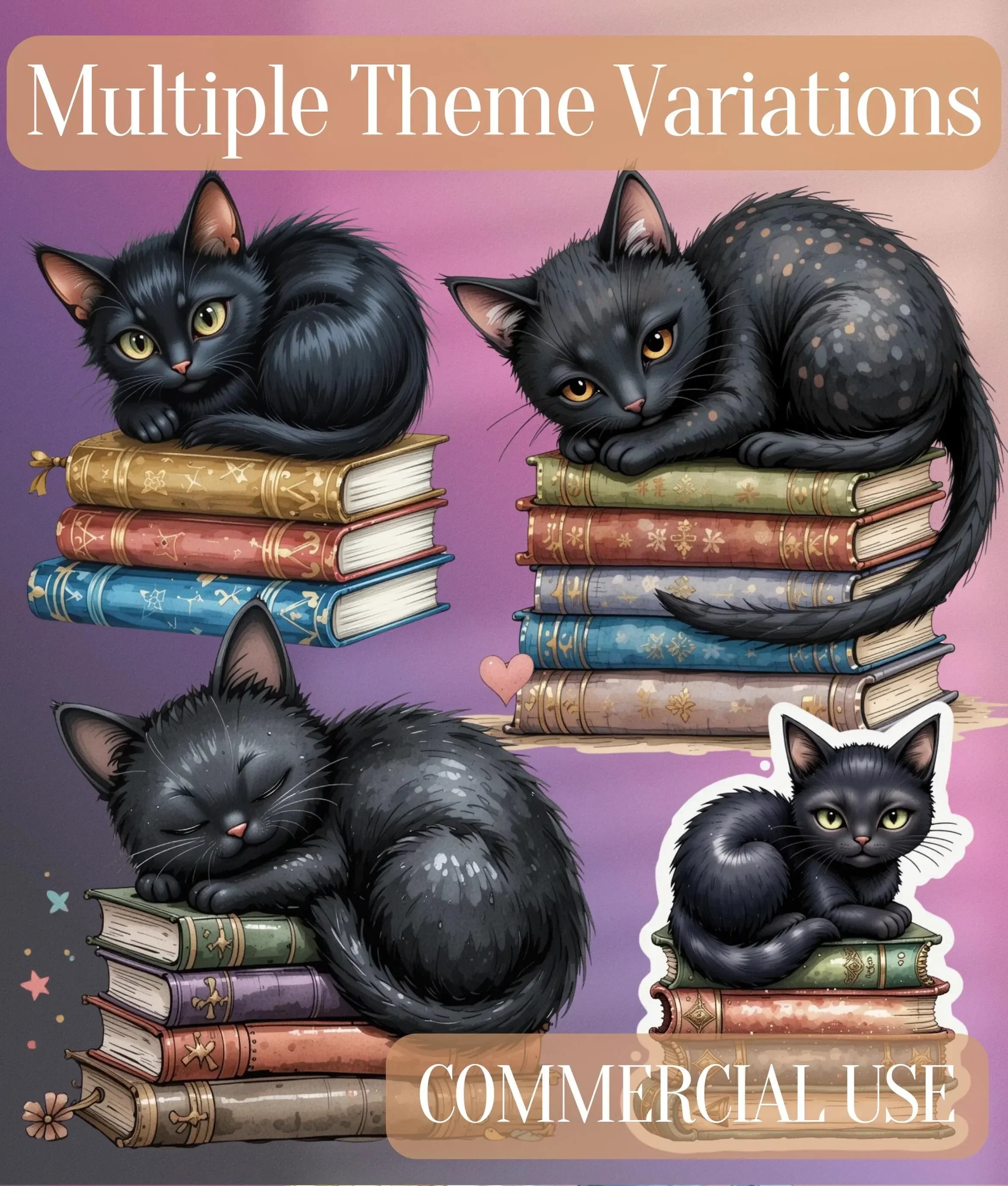 Literary Girl Clipart Bundle - CraftNest - Digital Crafting and Art