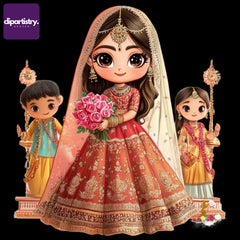Indian Kawaii Girl Clipart - CraftNest - Digital Crafting and Art
