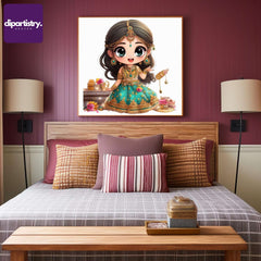 Indian Kawaii Girl Clipart - CraftNest - Digital Crafting and Art