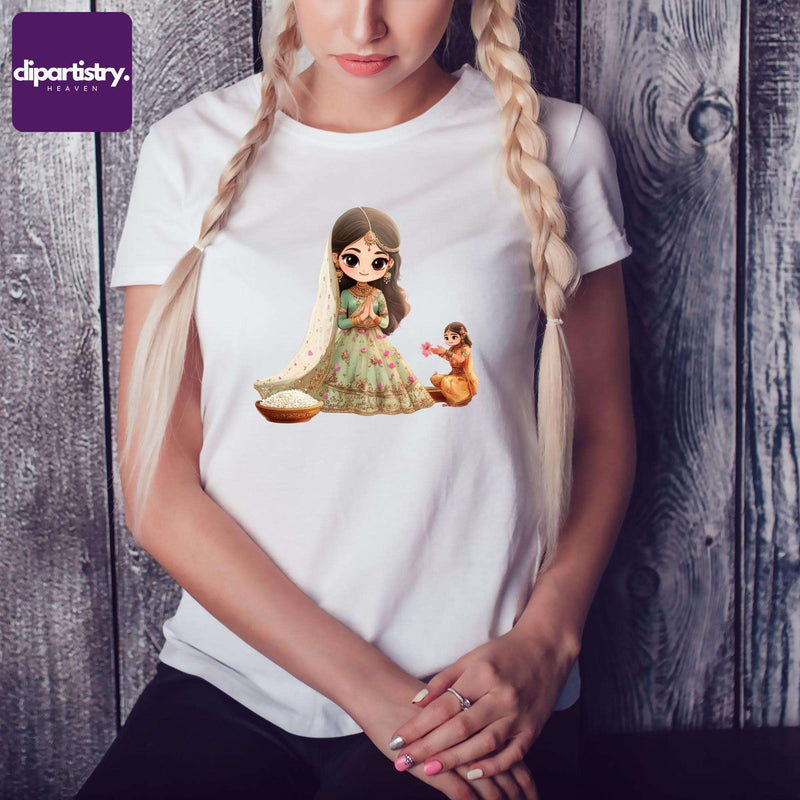 Indian Kawaii Girl Clipart - CraftNest - Digital Crafting and Art