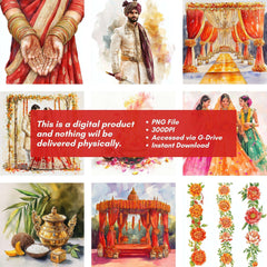 Indian Wedding Clipart - CraftNest - Digital Crafting and Art