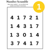 Number Finding Scramble Worksheets