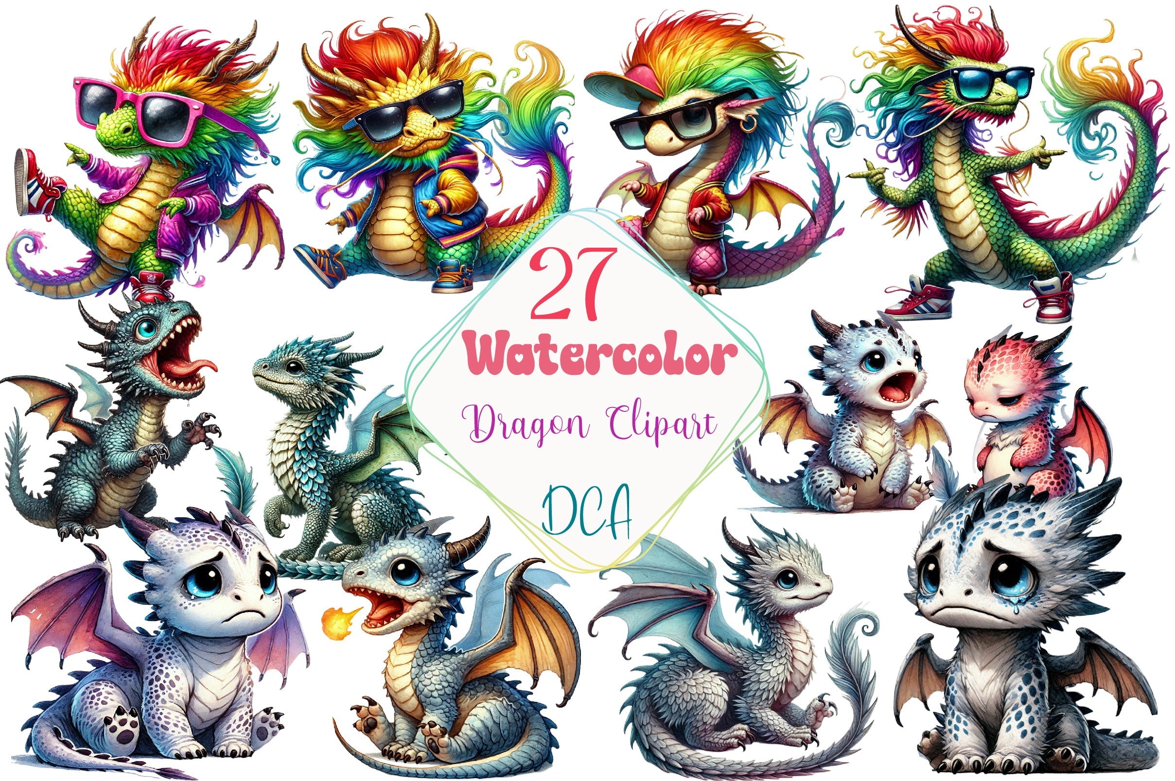 Dragon Clipart Bundle