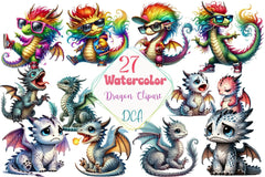 Dragon Clipart Bundle 99 - CraftNest - Digital Crafting and Art