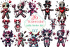 Valentine's Day Gothic Voodoo Doll Clipart Bundle