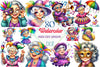 Mardi Gras Grandma Clipart Bundle