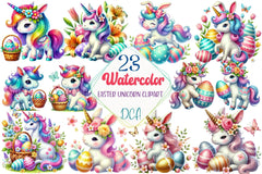Easter Unicorn Clipart Bundle 33 - CraftNest - Digital Crafting and Art
