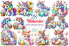 Easter Unicorn Clipart Bundle