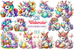 Easter Unicorn Clipart Bundle - CraftNest - Digital Crafting and Art