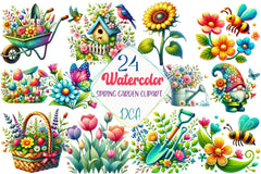 Spring Garden Clipart Bundle - CraftNest - Digital Crafting and Art