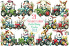 Easter Bunny Tractor Clipart Bundle