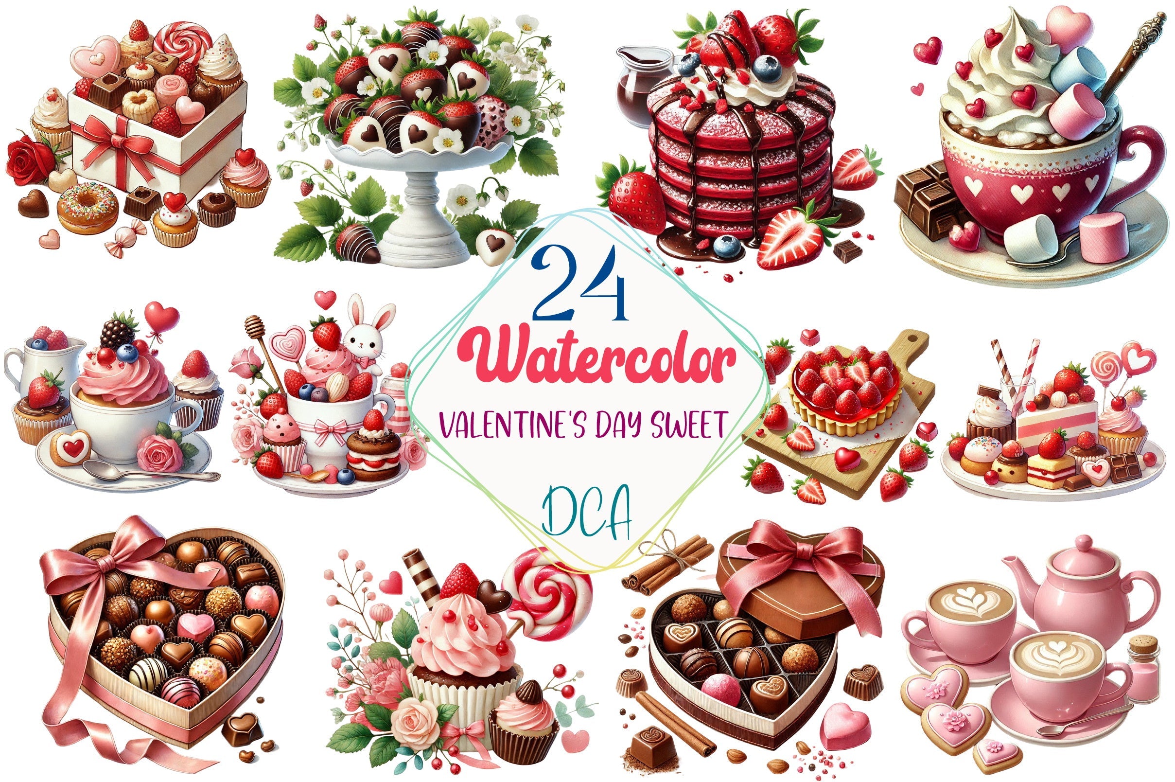 Valentine's Day Sweet Clipart Bundle