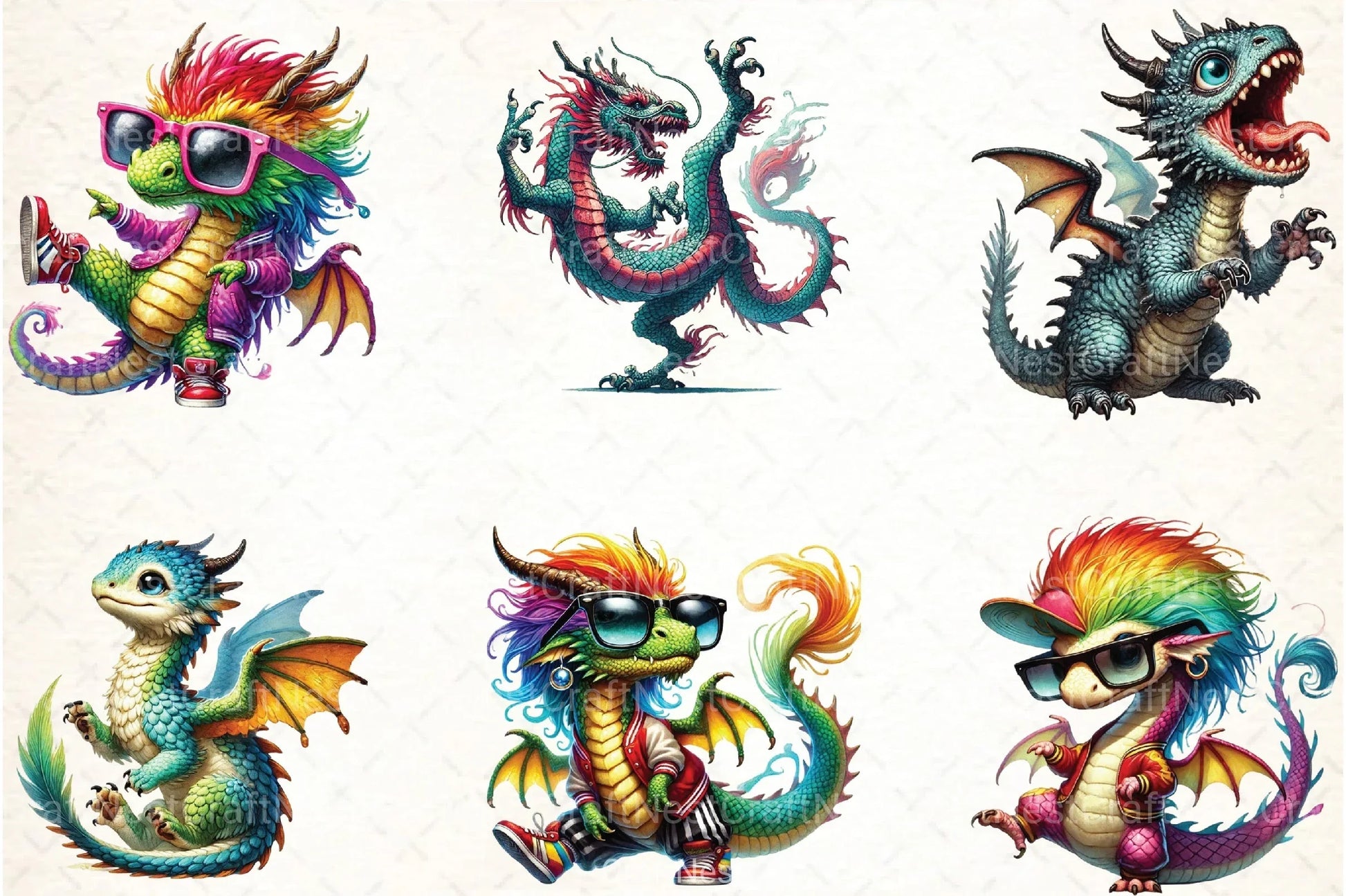 Dragon Clipart Bundle 99 - CraftNest - Digital Crafting and Art