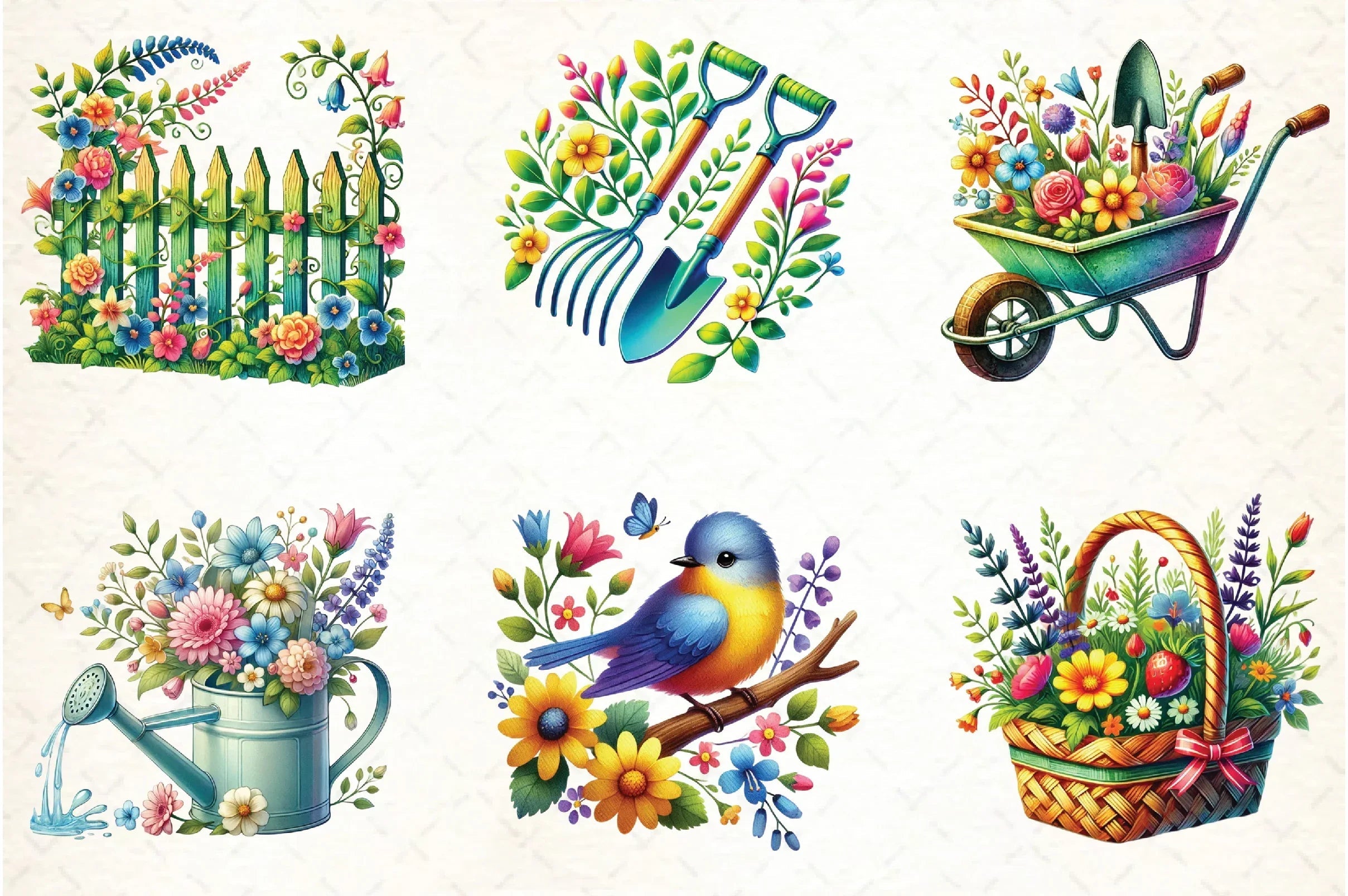 Spring Garden Clipart Bundle - CraftNest - Digital Crafting and Art