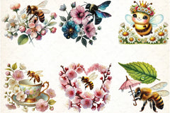 Spring Bees Clipart Bundle 10 - CraftNest - Digital Crafting and Art