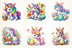 Easter Unicorn Clipart Bundle 33 - CraftNest - Digital Crafting and Art