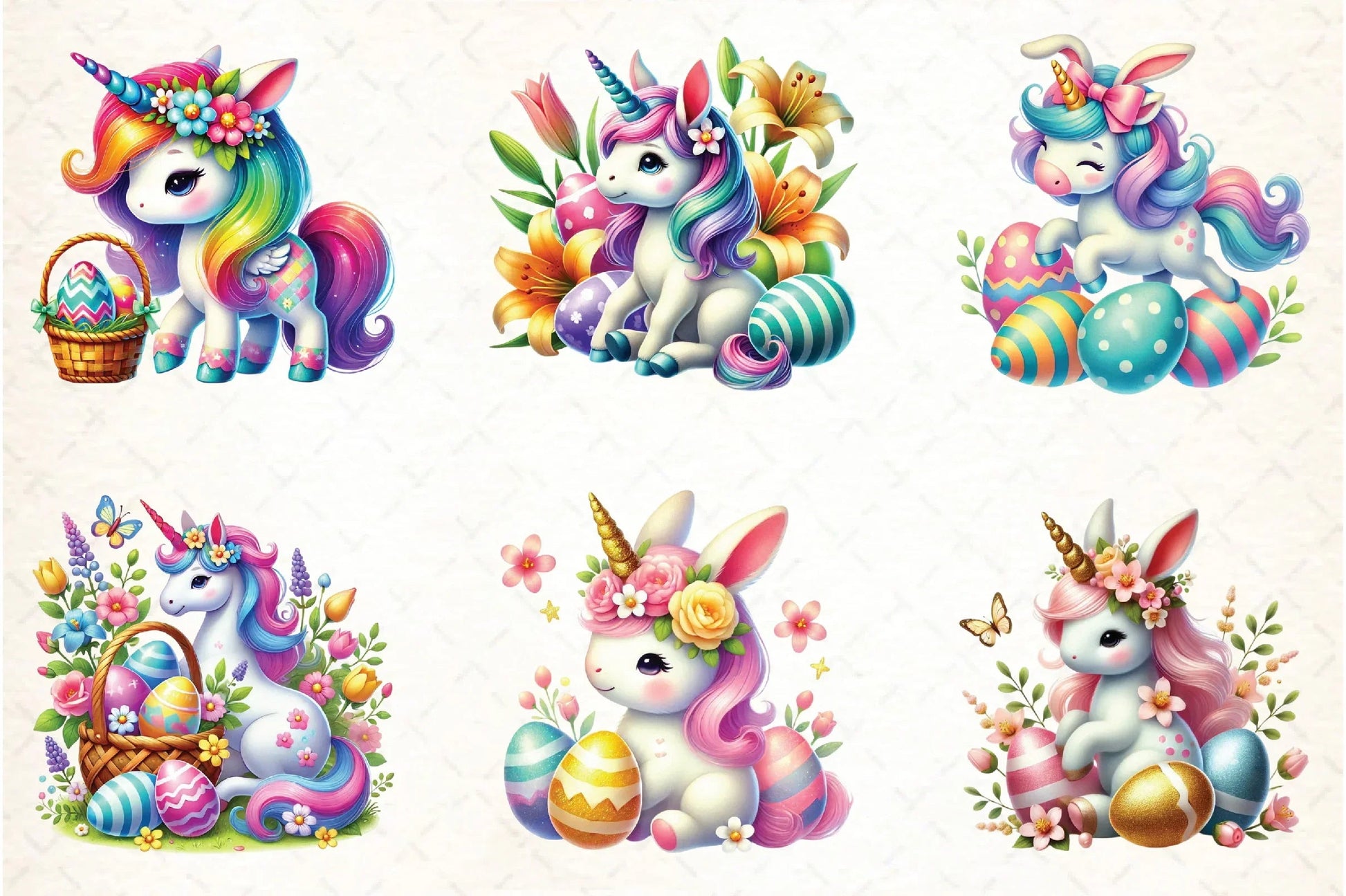 Easter Unicorn Clipart Bundle - CraftNest - Digital Crafting and Art