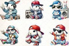 Hip Hop Bunny Easter Clipart Bundle - CraftNest - Digital Crafting and Art