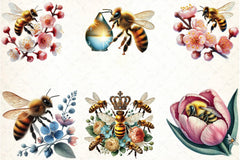 Spring Bees Clipart Bundle - CraftNest - Digital Crafting and Art