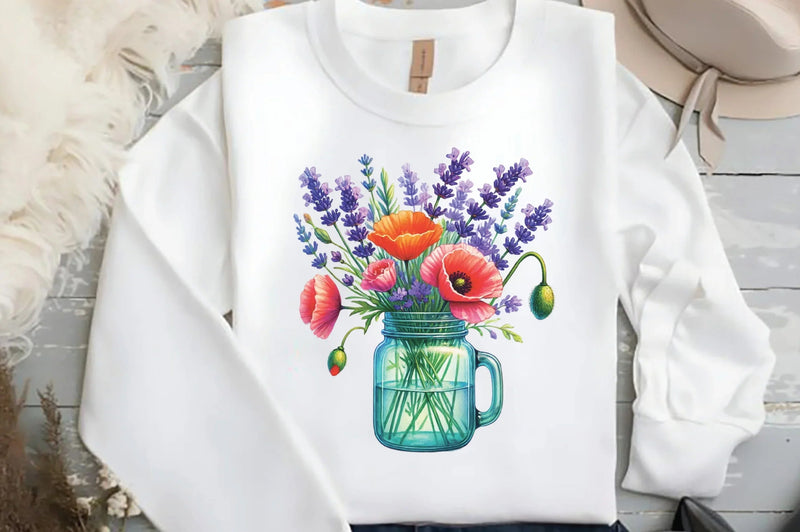 Spring Flowers Vase Clipart Bundle - CraftNest - Digital Crafting and Art