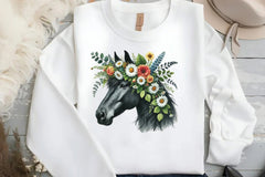 Spring Black Horse Clipart Bundle - CraftNest - Digital Crafting and Art