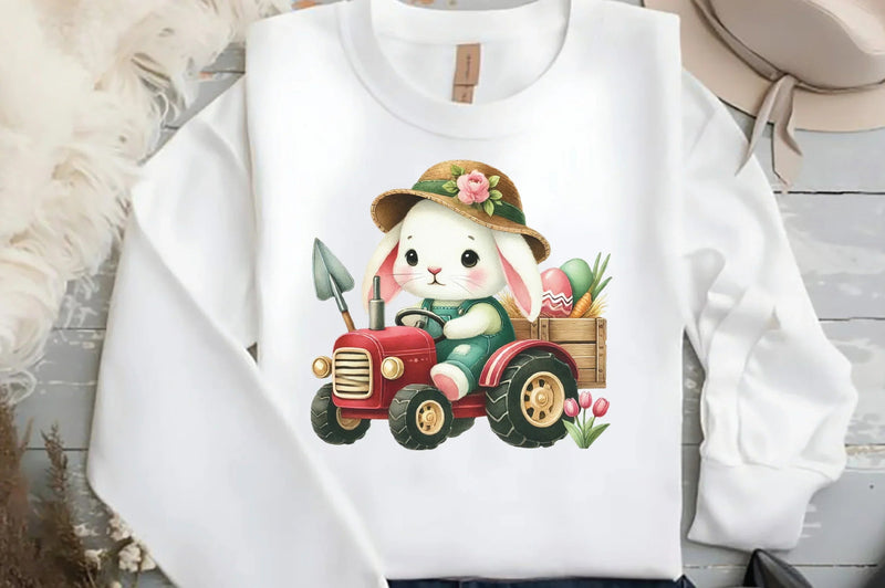 Easter Bunny Tractor Clipart Bundle - CraftNest - Digital Crafting and Art