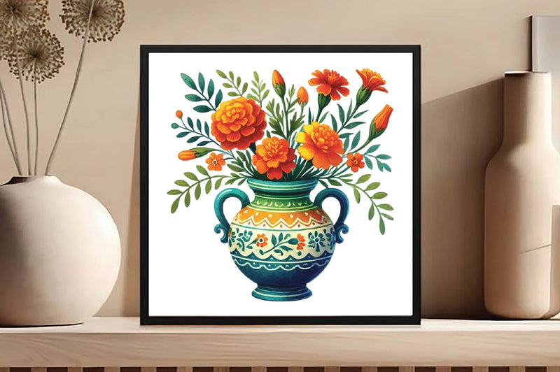 Spring Flowers Vase Clipart Bundle - CraftNest - Digital Crafting and Art