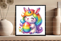 Easter Unicorn Clipart Bundle 33 - CraftNest - Digital Crafting and Art
