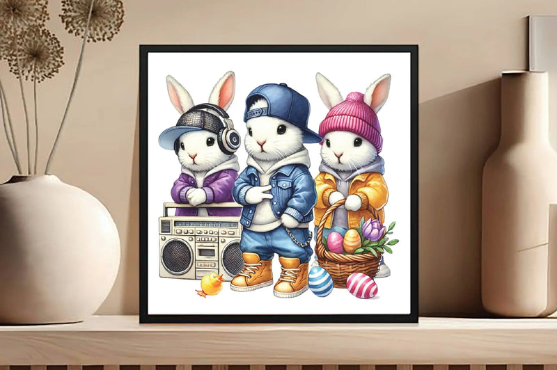 Hip Hop Bunny Easter Clipart Bundle - CraftNest - Digital Crafting and Art