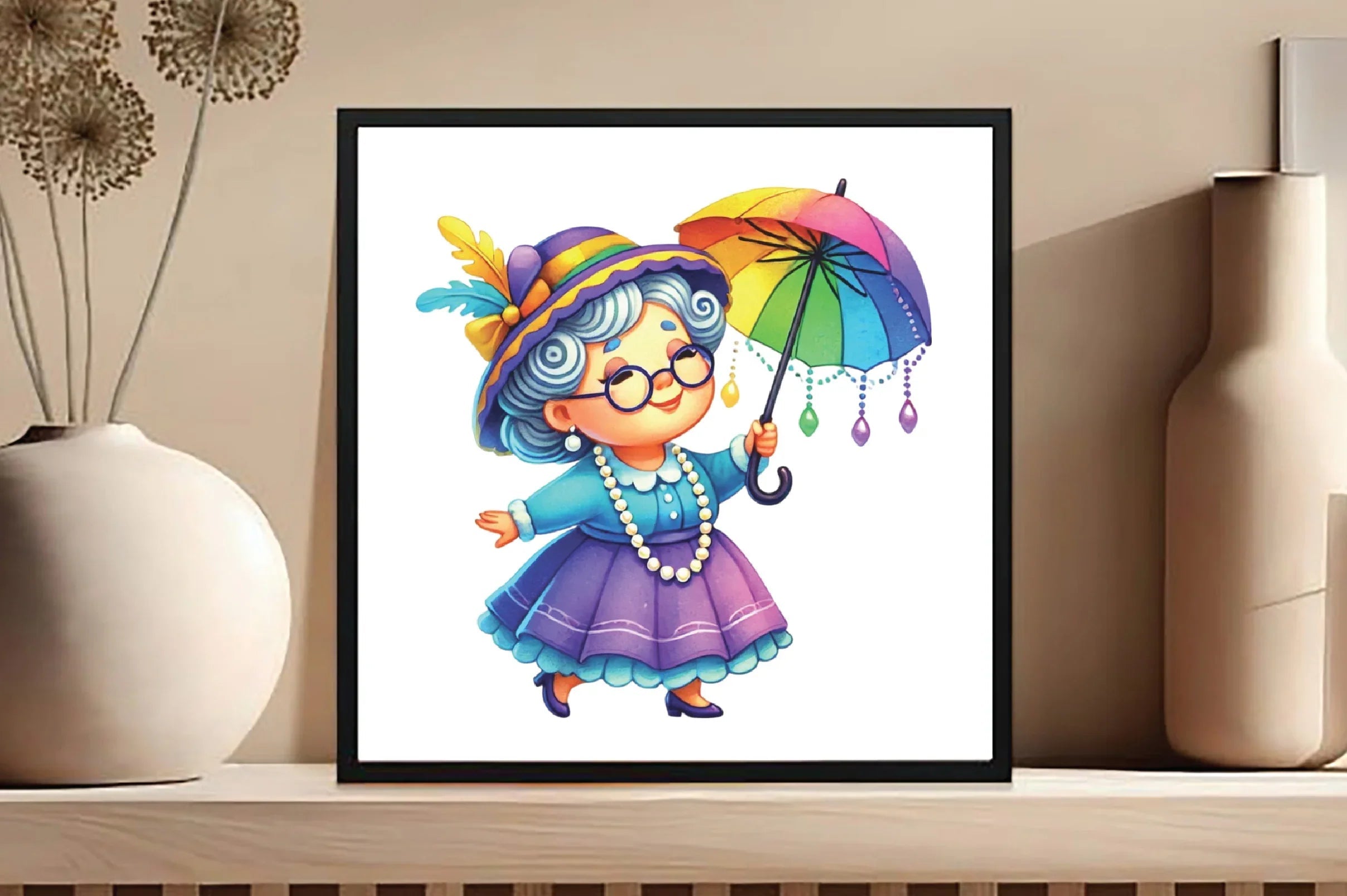 Mardi Gras Grandma Clipart Bundle - CraftNest - Digital Crafting and Art