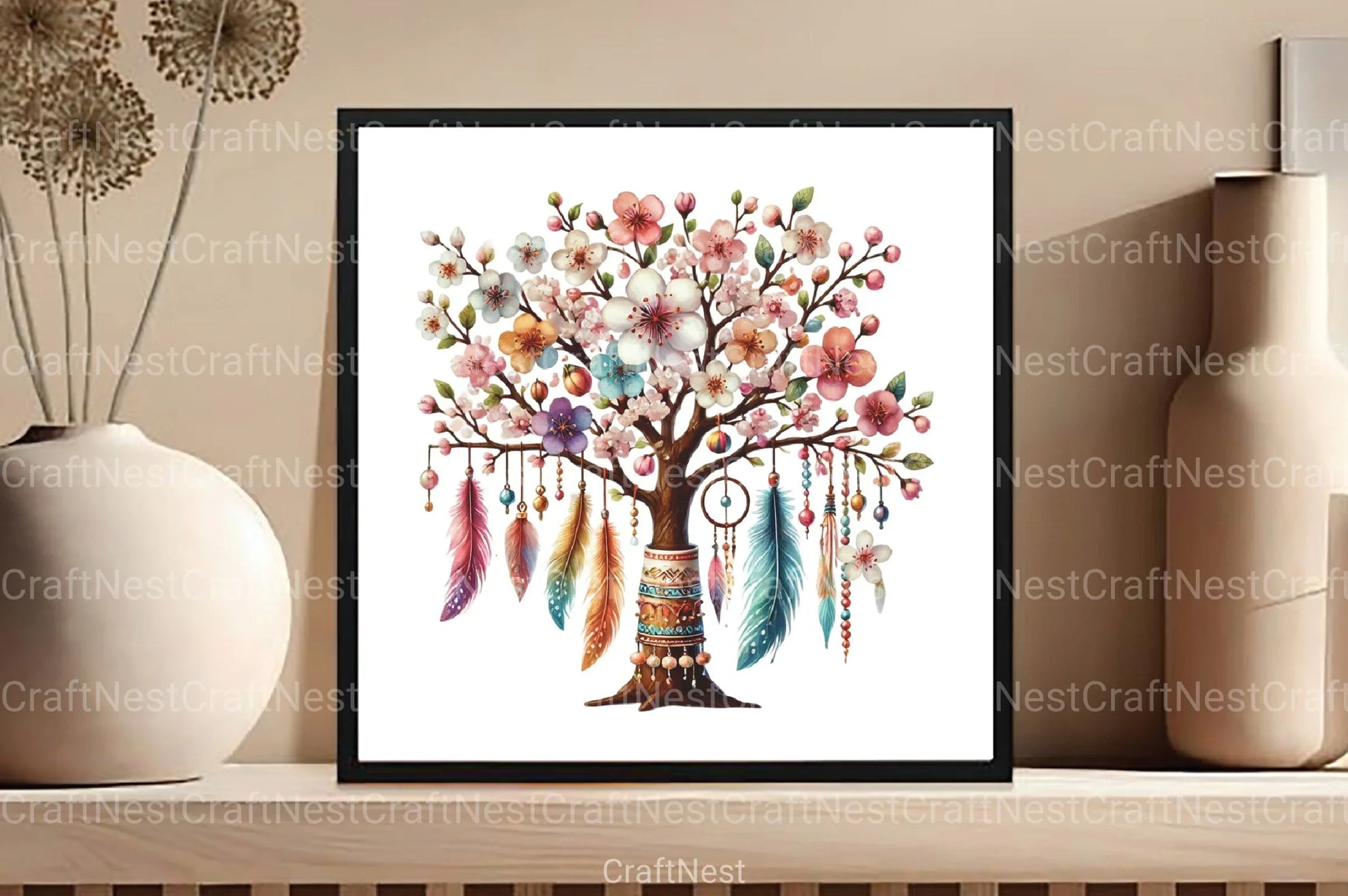 Boho Spring Clipart Bundle 99 - CraftNest - Digital Crafting and Art