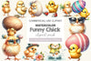 Funny Chick Clipart Bundle