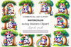Swing Unicorn Clipart Bundle