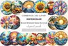 Round Stained Glass Summer Clipart Bundle 3